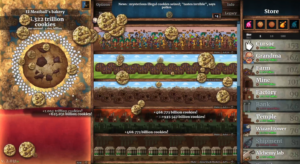 Cookie Clicker gameplay screenshot showing large cookie